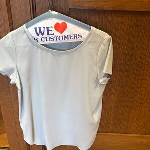 Anny Taylor light blue short sleeve blouse